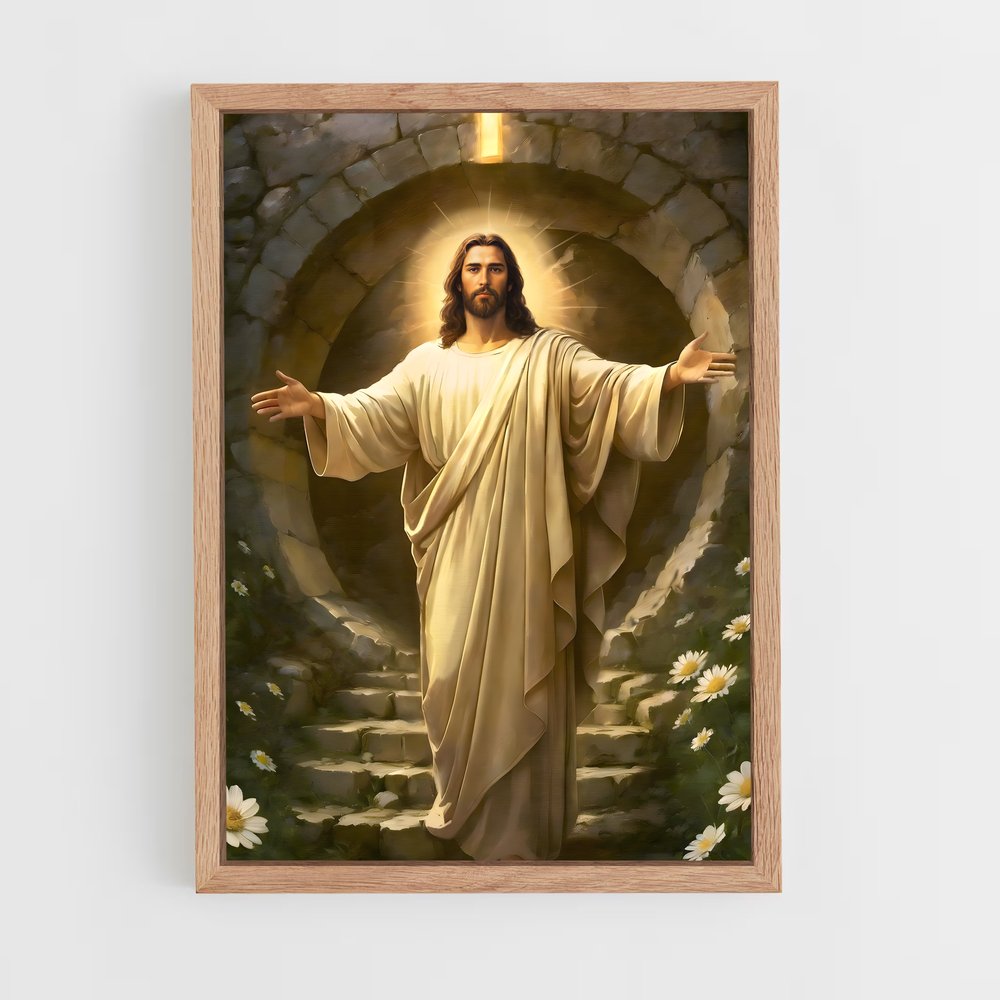 ap-jesus christ-9 cadre Bois clair