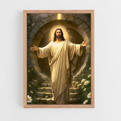 ap-jesus christ-9 cadre Bois clair