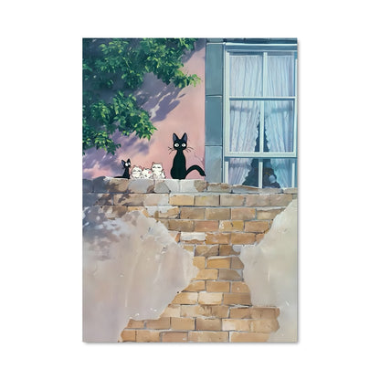 Poster Chats sur le Mur