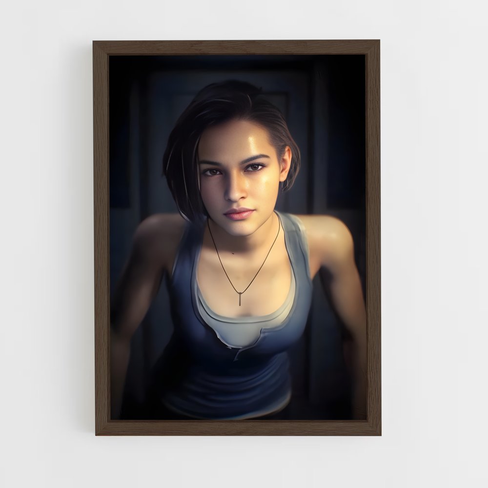 ap-jill valentine-3 cadre Bois foncé