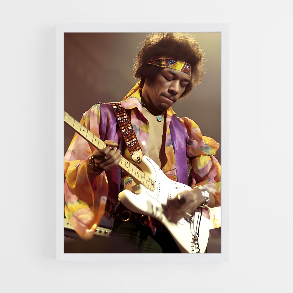 ap-jimi hendrix-1 cadre Blanc