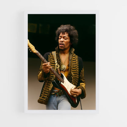 ap-jimi hendrix-4 cadre Blanc
