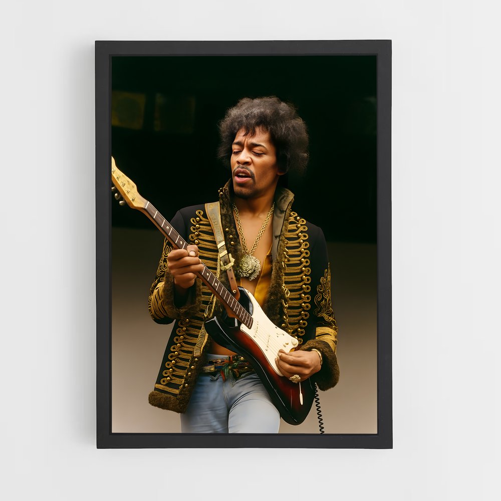 ap-jimi hendrix-4 cadre Noir