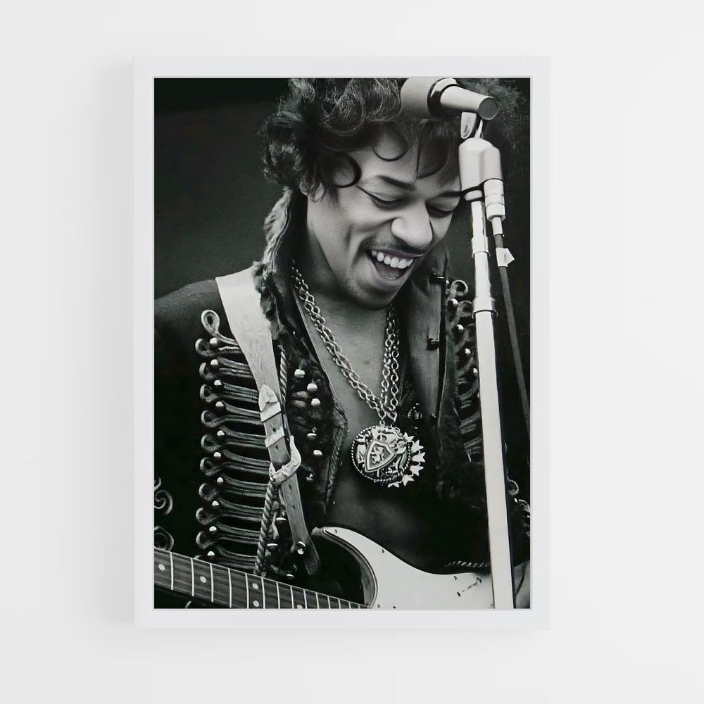 ap-jimi hendrix-6 cadre Blanc