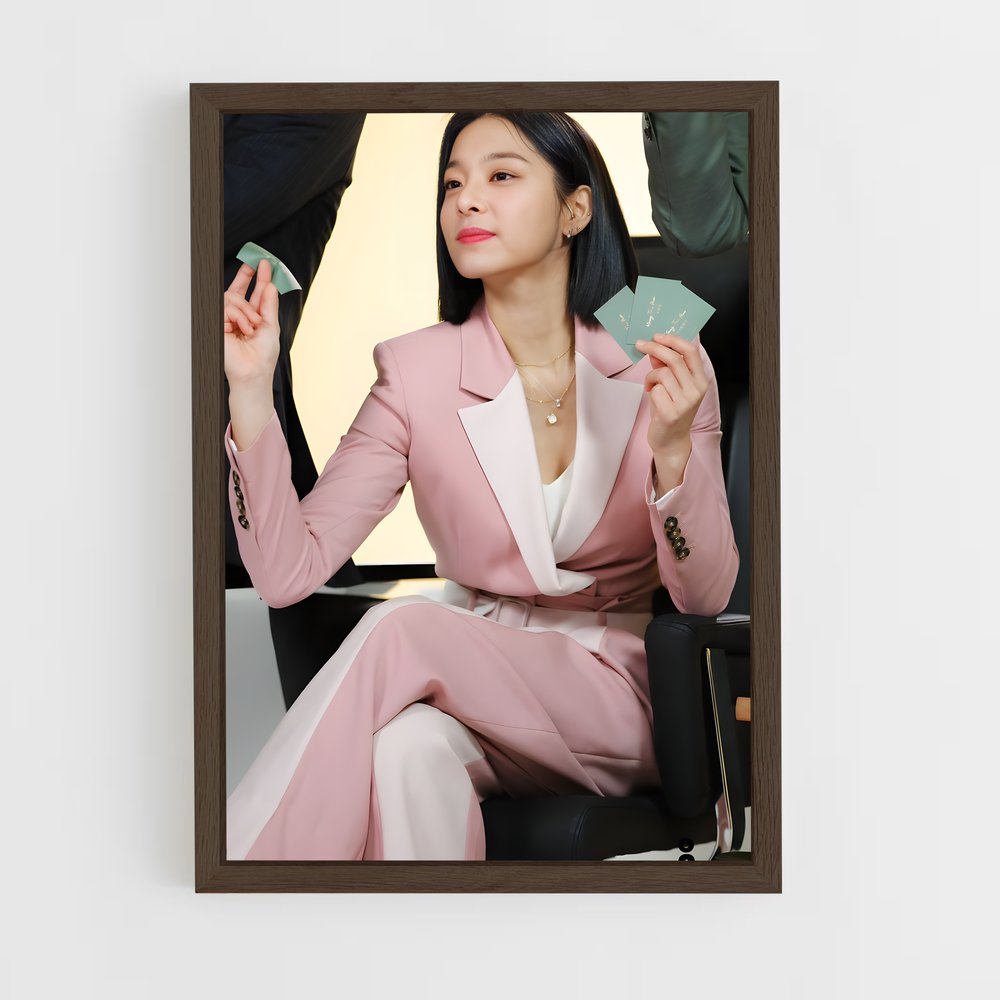 ap-jin young seo-2 cadre Bois foncé