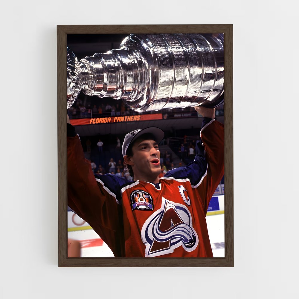 ap-joe sakic-1 cadre Bois foncé