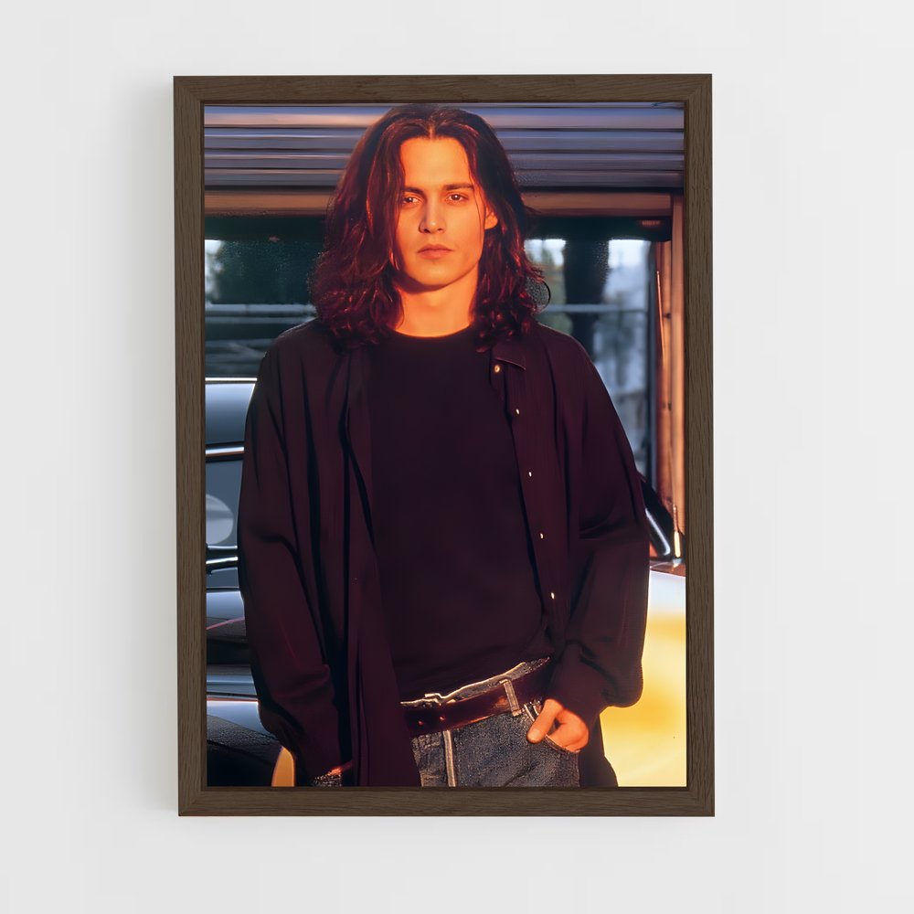 ap-johnny depp-6 cadre Bois foncé