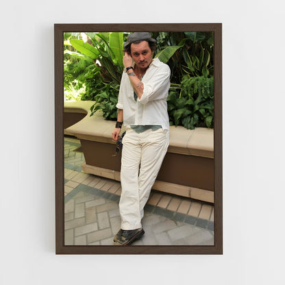 ap-johnny depp-9 cadre Bois foncé