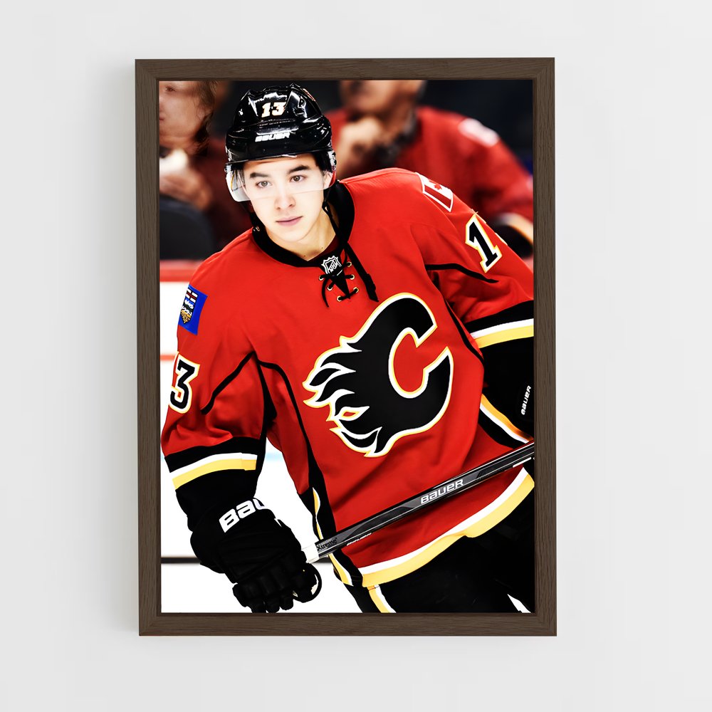 ap-johnny gaudreau-1 cadre Bois foncé
