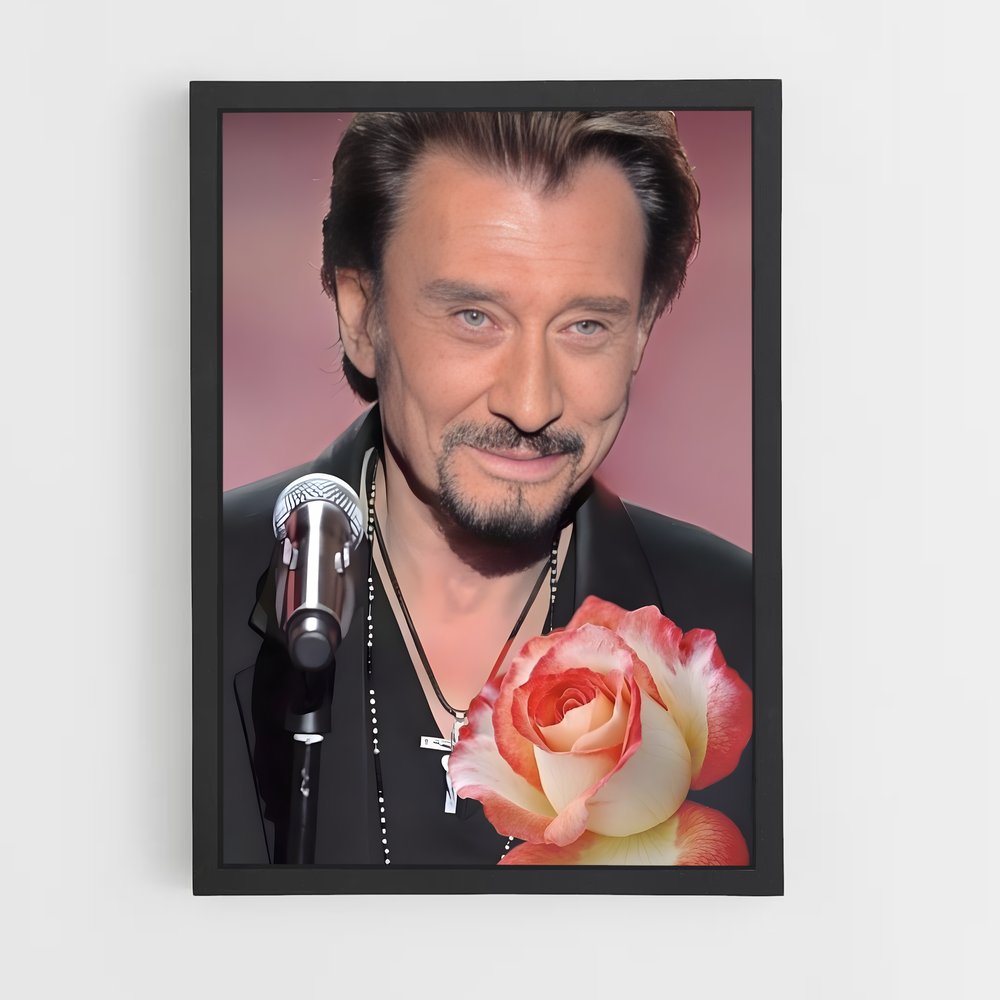 ap-johnny hallyday-11 cadre Noir