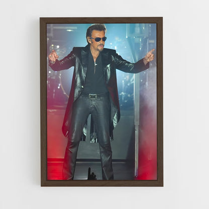 ap-johnny hallyday-15 cadre Bois foncé