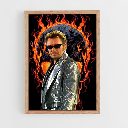 ap-johnny hallyday-5 cadre Bois clair