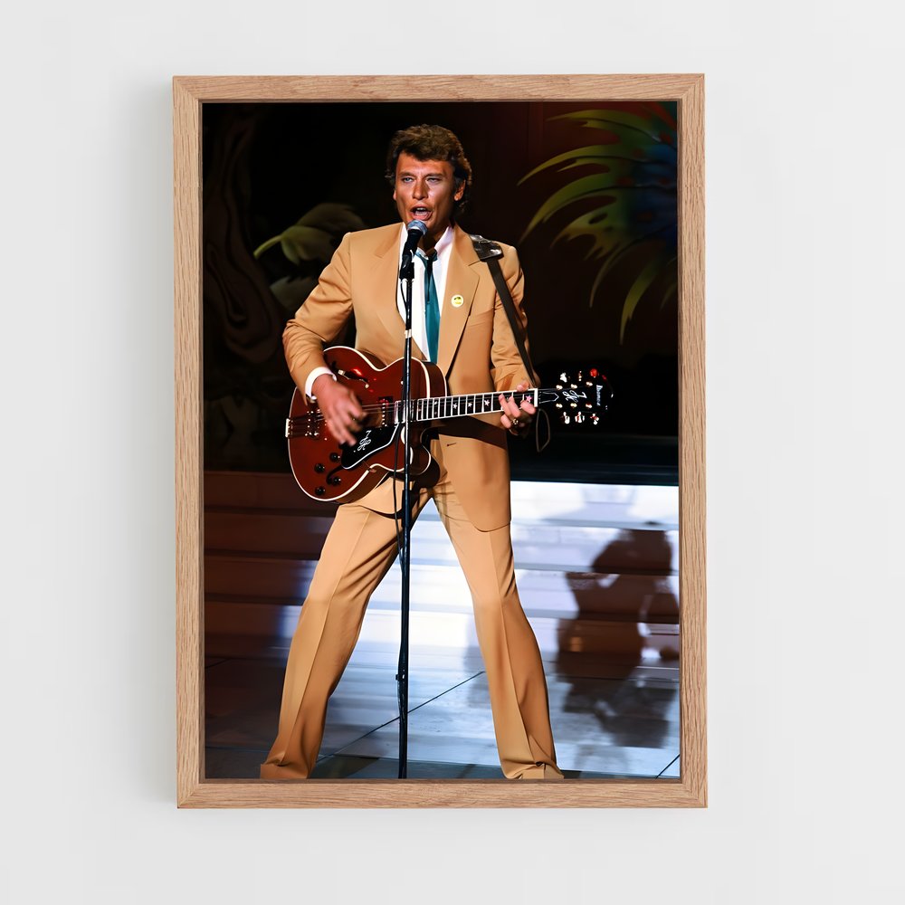 ap-johnny hallyday-7 cadre Bois clair