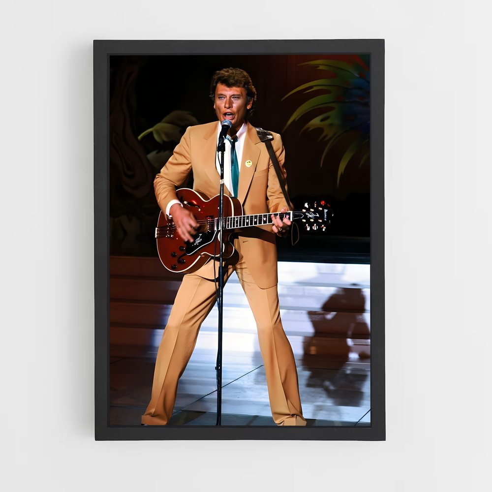 ap-johnny hallyday-7 cadre Noir