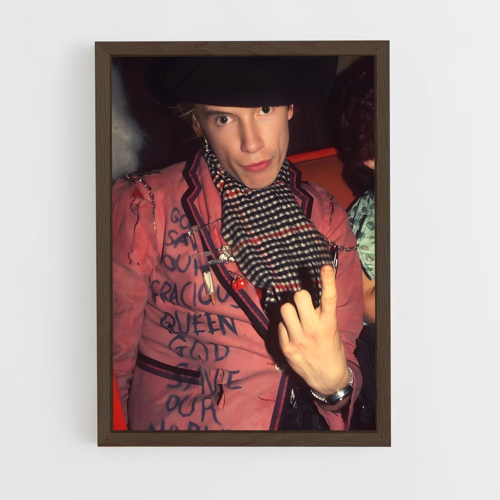 ap-johnny rotten-3 cadre Bois foncé