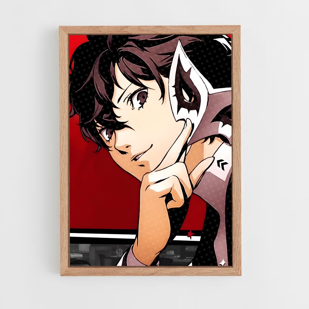 ap-joker persona 5-1 cadre Bois clair