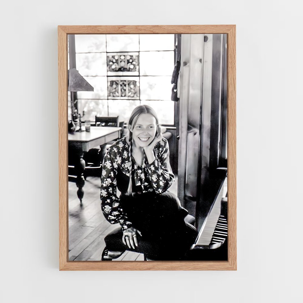 ap-joni mitchell-5 cadre Bois clair