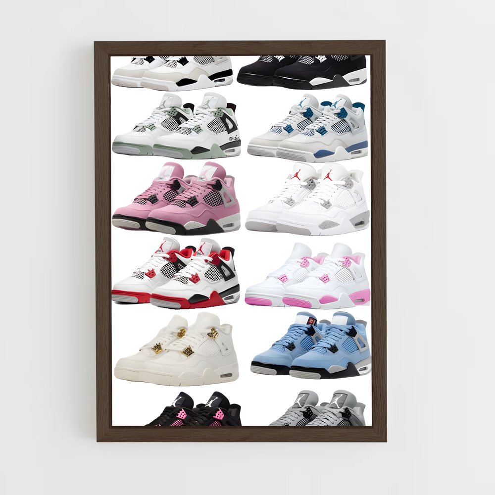 ap-jordan 4-2 cadre Bois foncé