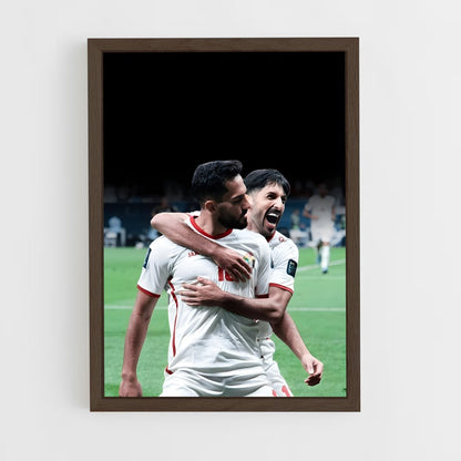 ap-jordan national football team-8 cadre Bois foncé