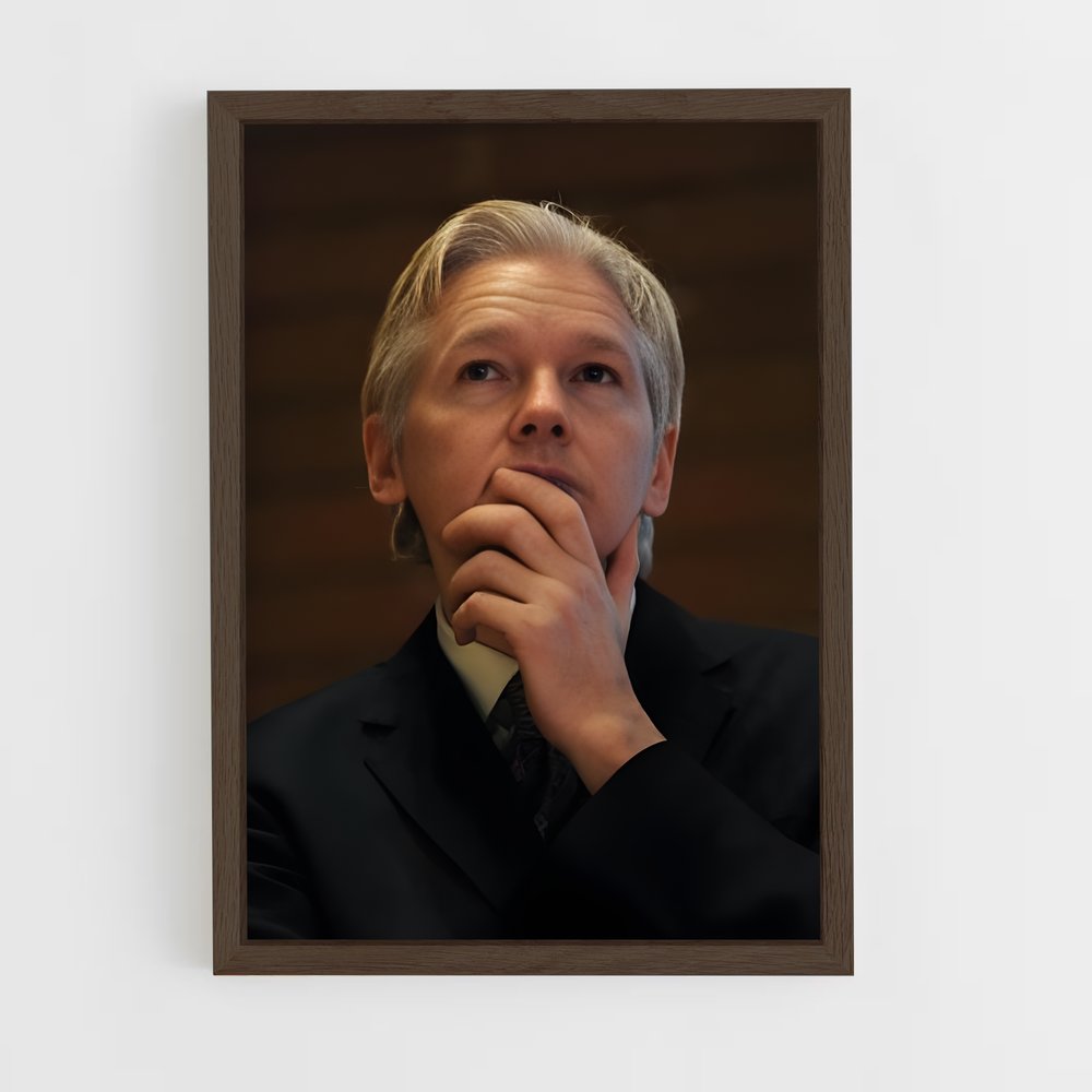 ap-julian assange-1 cadre Bois foncé