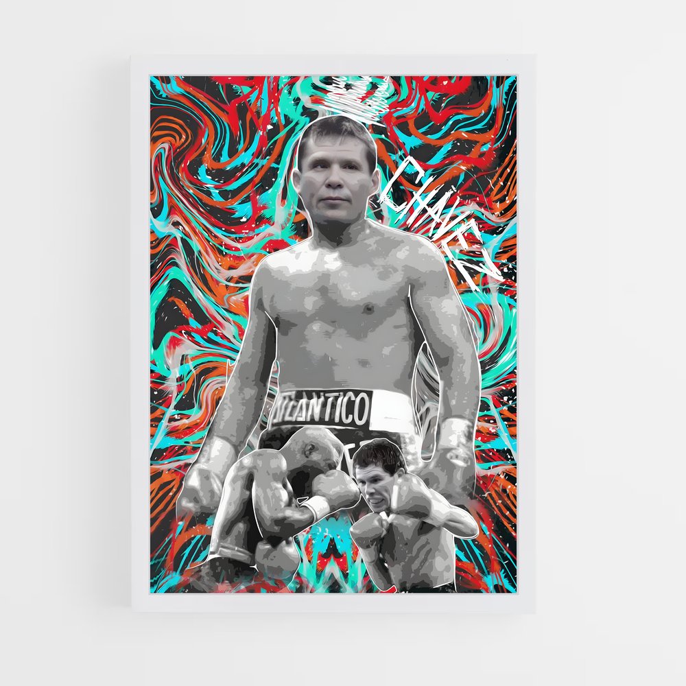 ap-julio cesar chavez-3 cadre Blanc