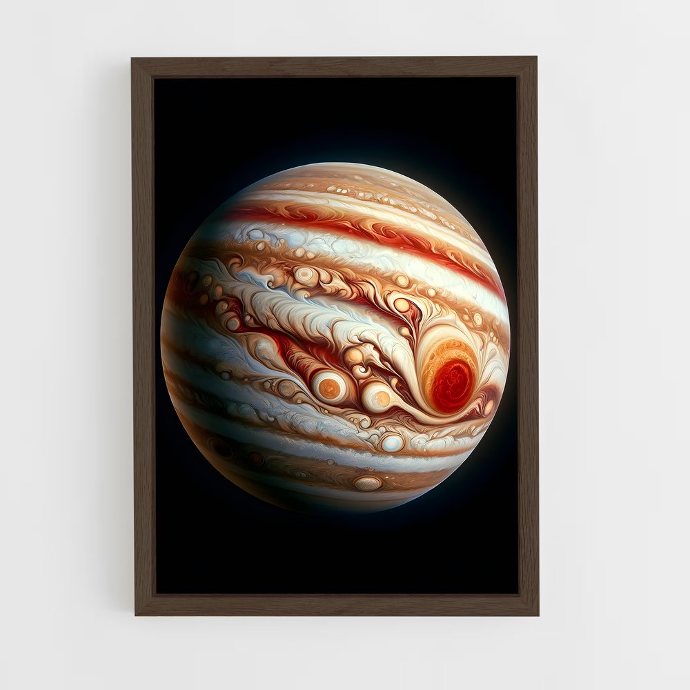 ap-jupiter red spot-5 cadre Bois foncé