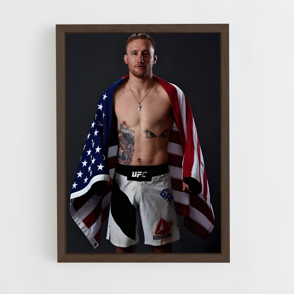 ap-justin gaethje-5 cadre Bois foncé