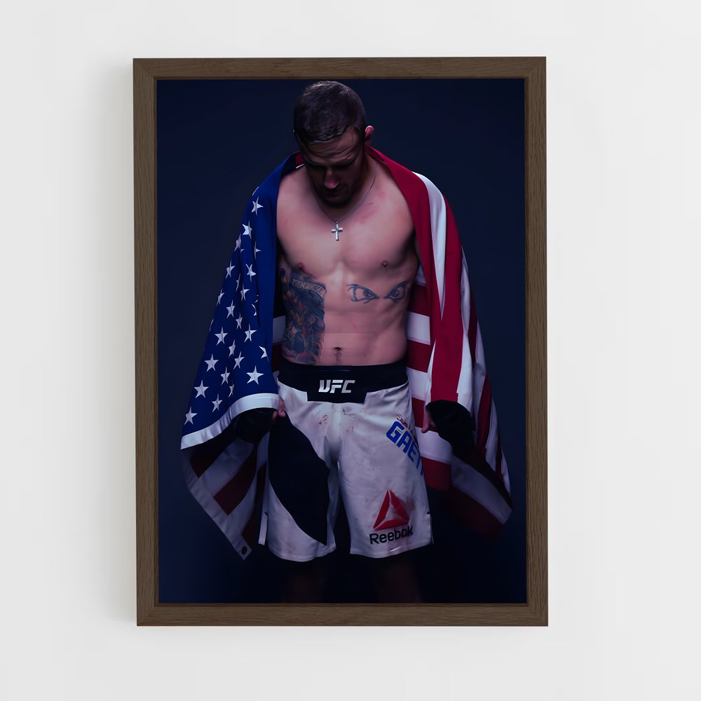 ap-justin gaethje-6 cadre Bois foncé