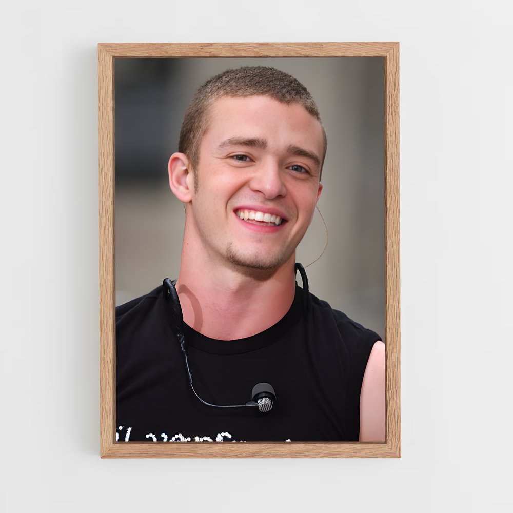 ap-justin timberlake-6 cadre Bois clair