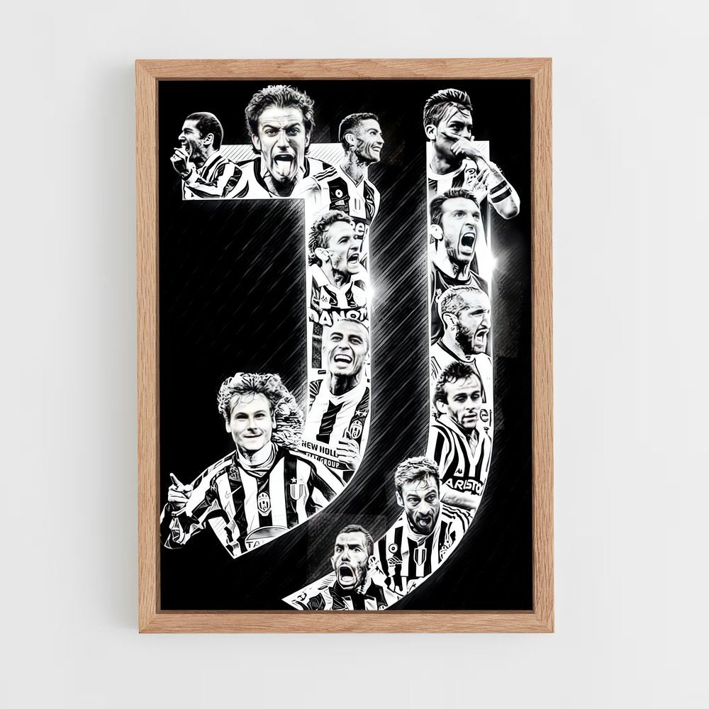 ap-juventus fc-7 cadre Bois clair