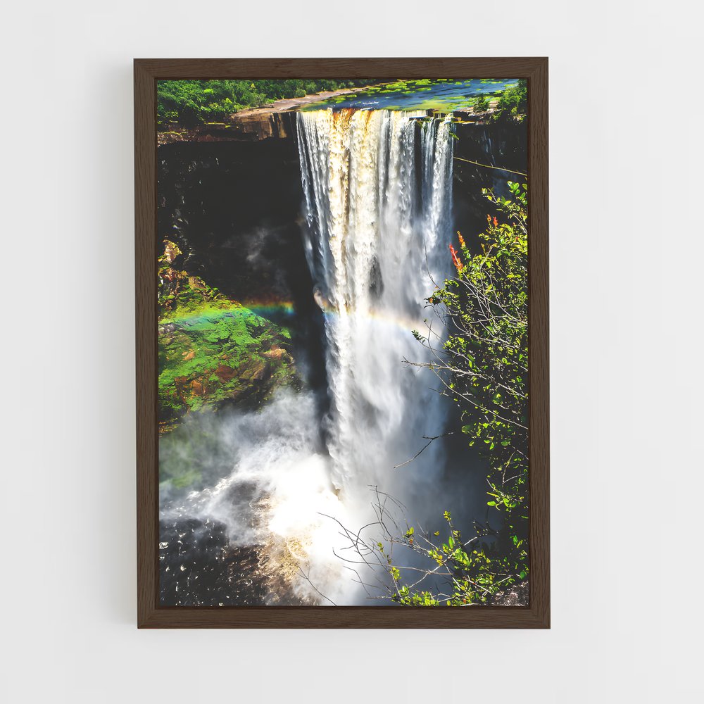 ap-kaieteur falls-4 cadre Bois foncé