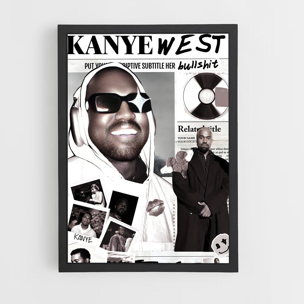 ap-kanye west-4 cadre Noir