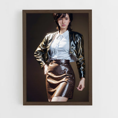 ap-kaori makimura-1 cadre Bois foncé