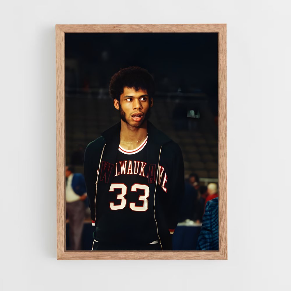 ap-kareem abdul-jabbar-3 cadre Bois clair