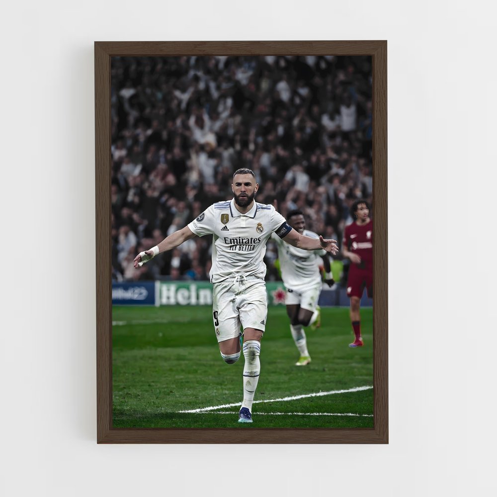 ap-karim benzema-3 cadre Bois foncé