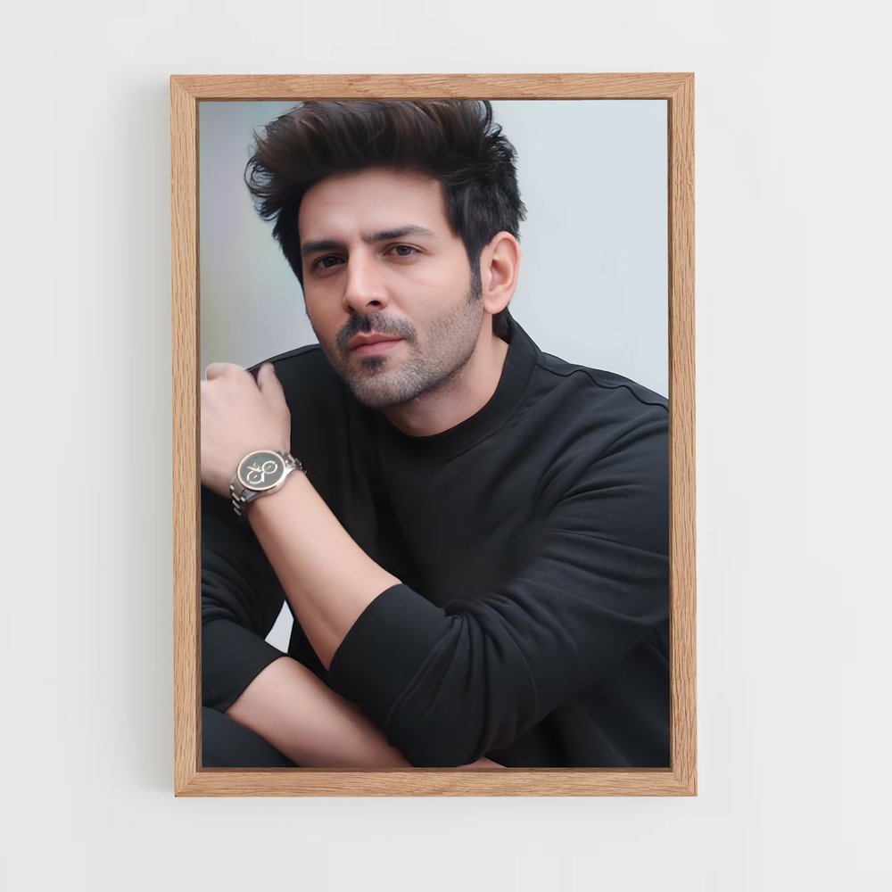 ap-kartik aaryan-2 cadre Bois clair
