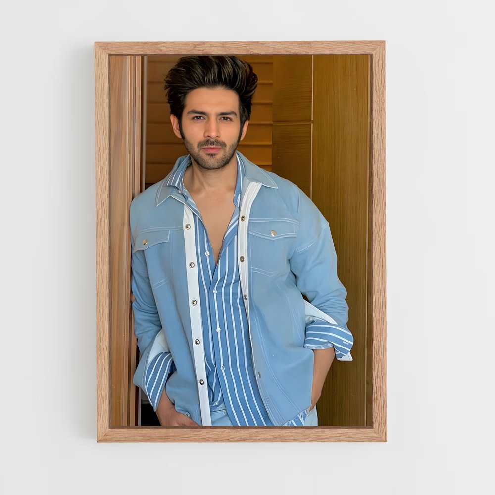 ap-kartik aaryan-7 cadre Bois clair