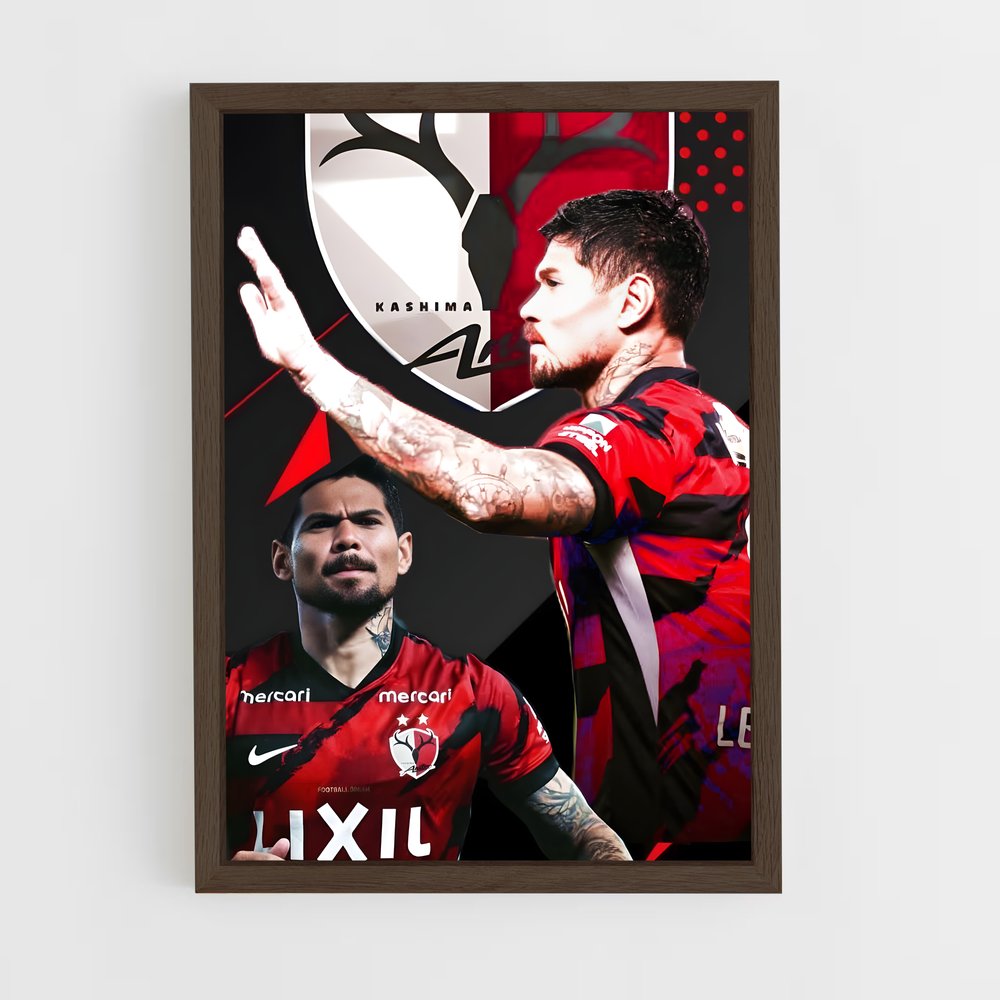ap-kashima antlers-6 cadre Bois foncé