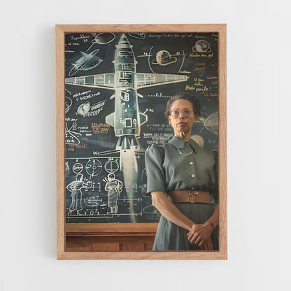 ap-katherine johnson-4 cadre Bois clair