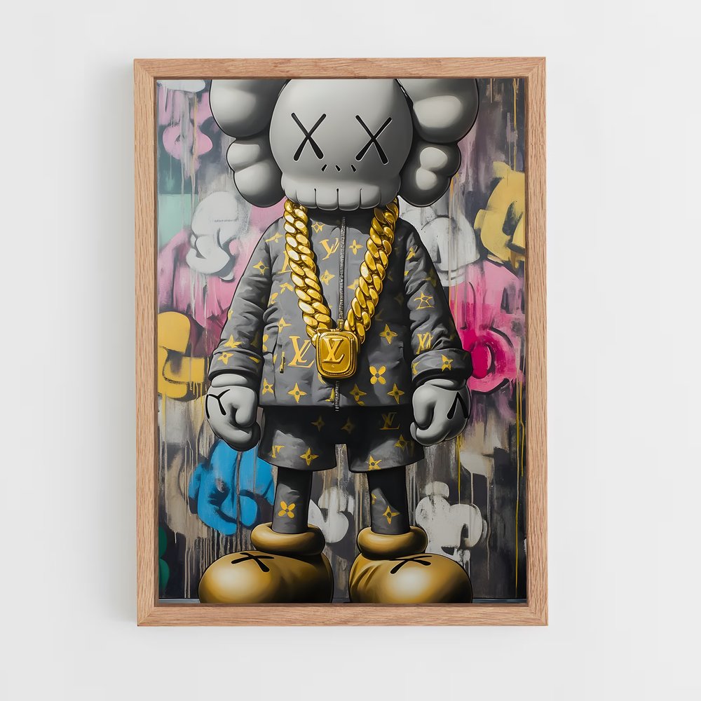 ap-kaws-10 cadre Bois clair