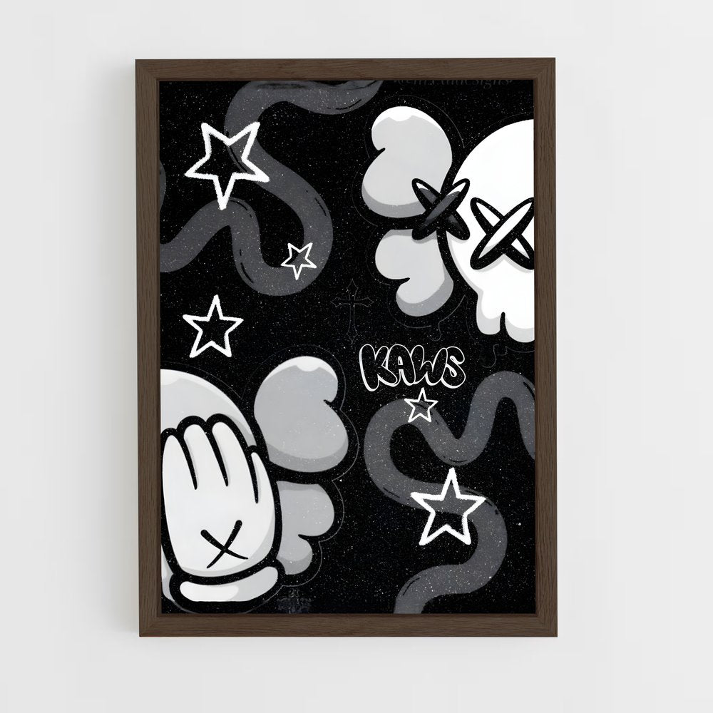 ap-kaws-8 cadre Bois foncé