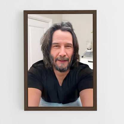 ap-keanu reeves-3 cadre Bois foncé