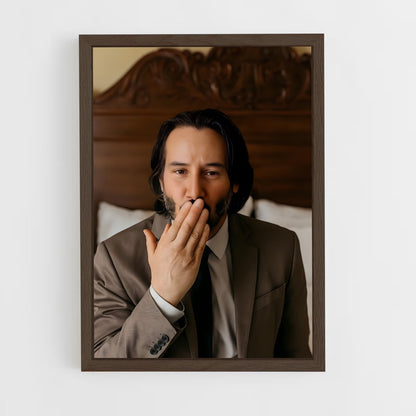 ap-keanu reeves-9 cadre Bois foncé