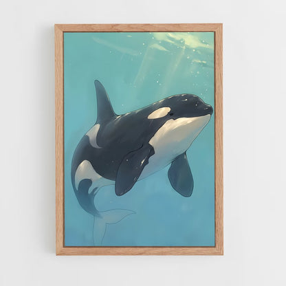 ap-killer whale-1 cadre Bois clair