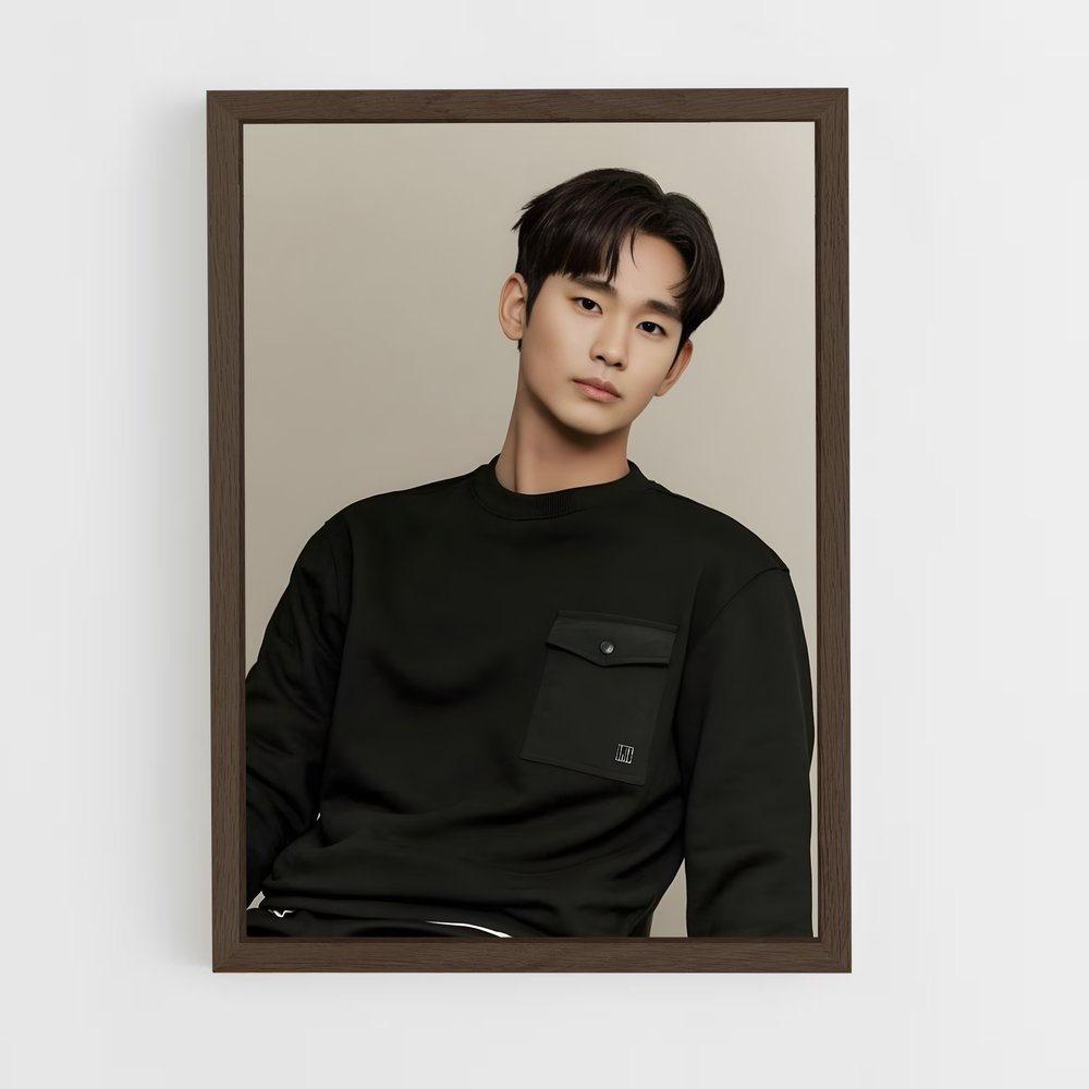 ap-kim soo-hyun-5 cadre Bois foncé