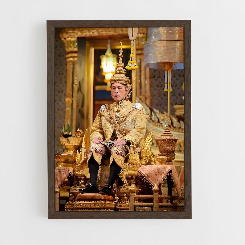 ap-king maha vajiralongkorn-8 cadre Bois foncé