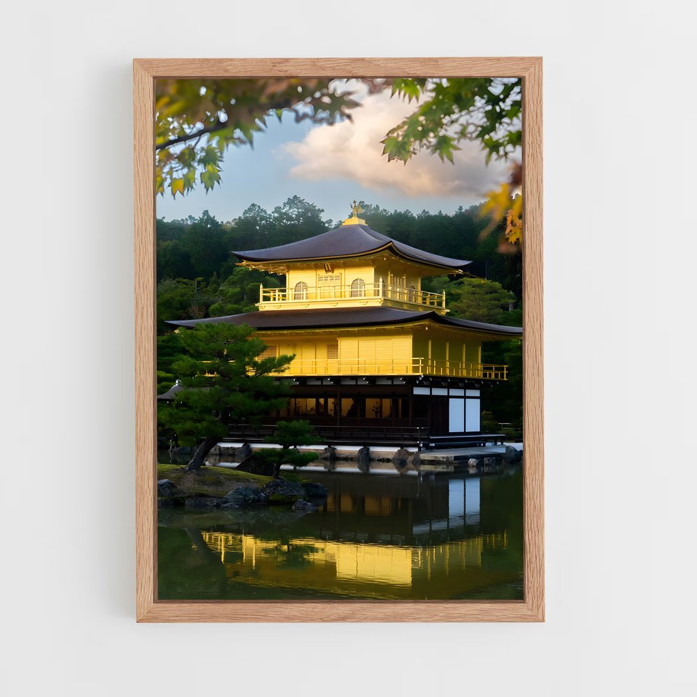 ap-kinkaku ji-3 cadre Bois clair