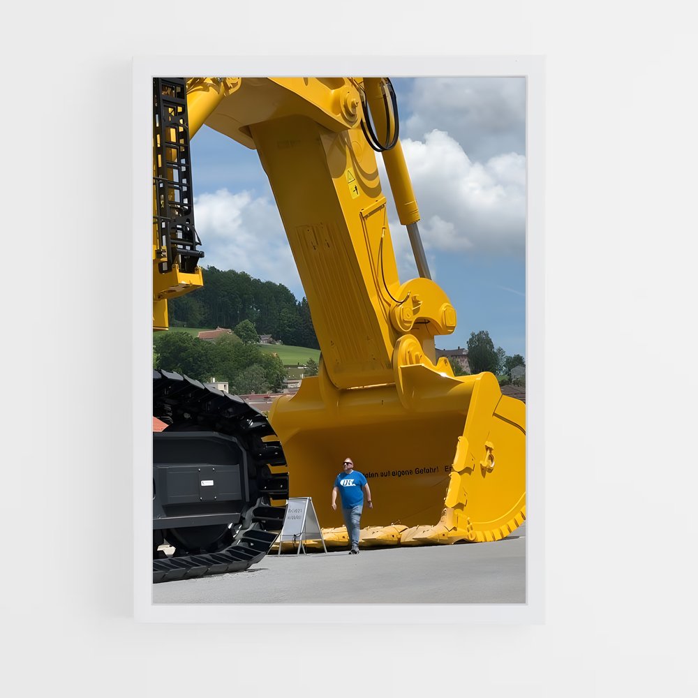 ap-komatsu pc8000 excavator-1 cadre Blanc