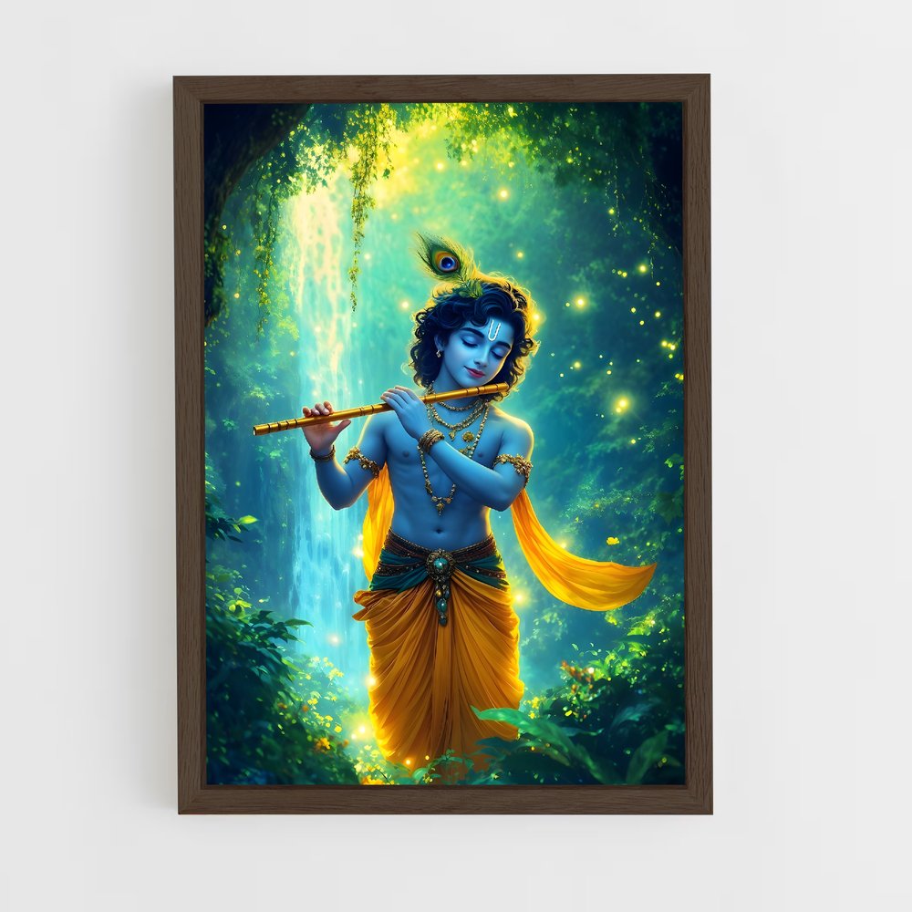 ap-krishna-3 cadre Bois foncé