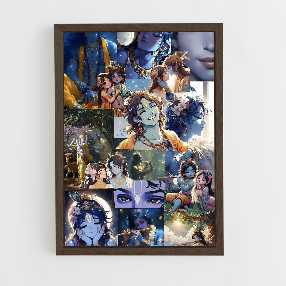 ap-krishna-6 cadre Bois foncé